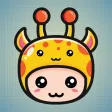 Sticker Me Giraffe Mascot Boy