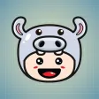 Sticker Me Hippo Mascot Boy