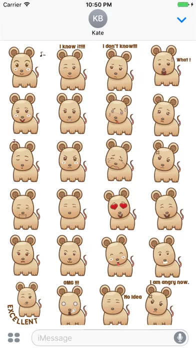 Sticker Me Cute Mouse স্ক্রিনশট