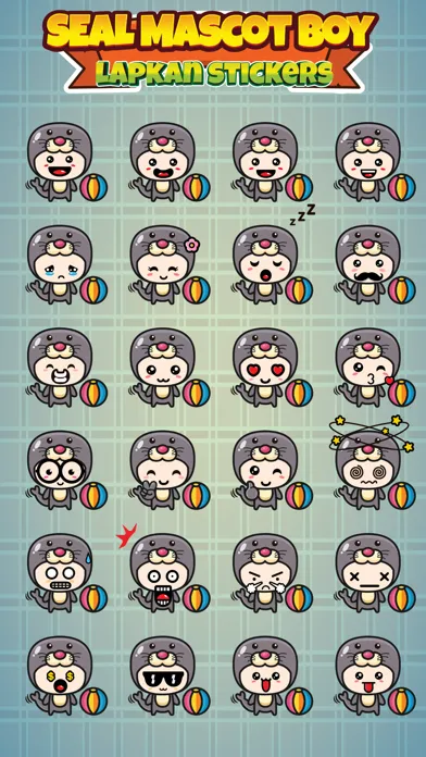 Tangkapan layar Sticker Me Seal Mascot Boy