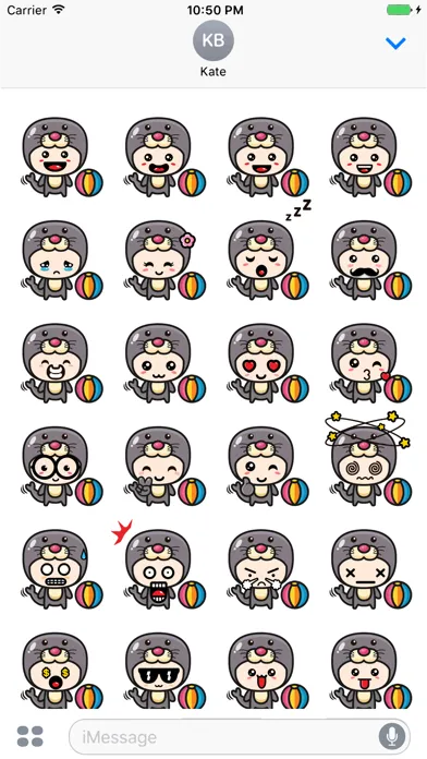 Tangkapan layar Sticker Me Seal Mascot Boy