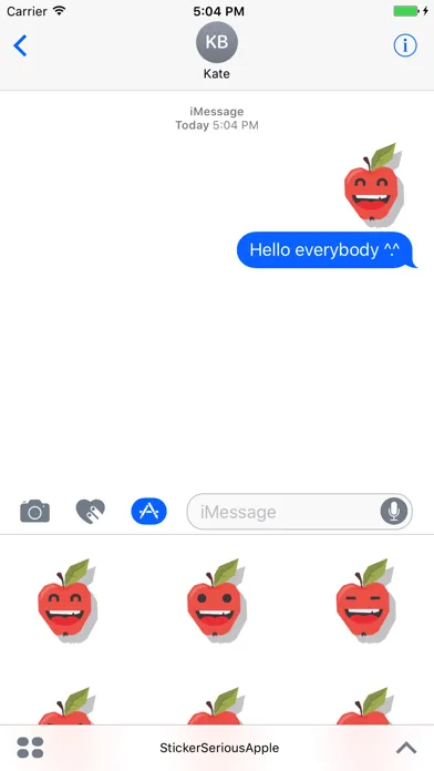 Tangkapan skrin Sticker Me: Serious Apple