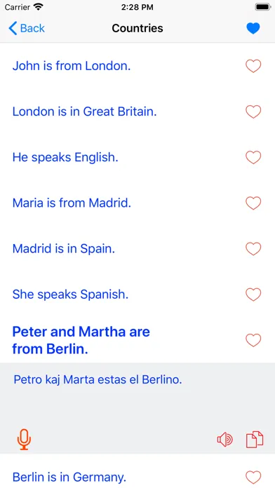Tangkapan skrin Learn Esperanto Offline Travel
