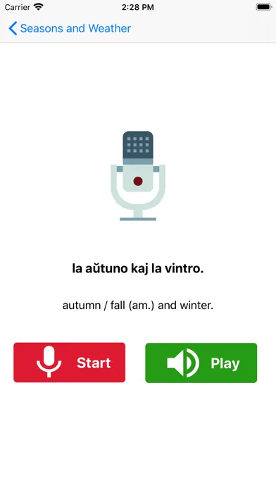 Tangkapan skrin Learn Esperanto Offline Travel