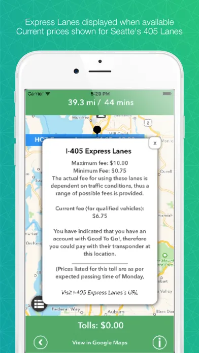 Tollsmart Toll Calculator سکرین شاٹس