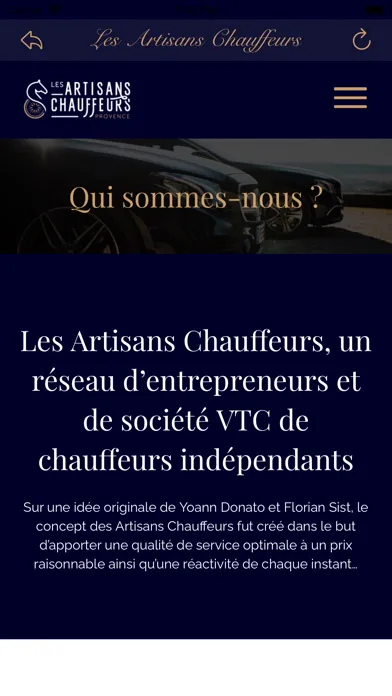 Zrzuty ekranu Les Artisans Chauffeurs - VTC