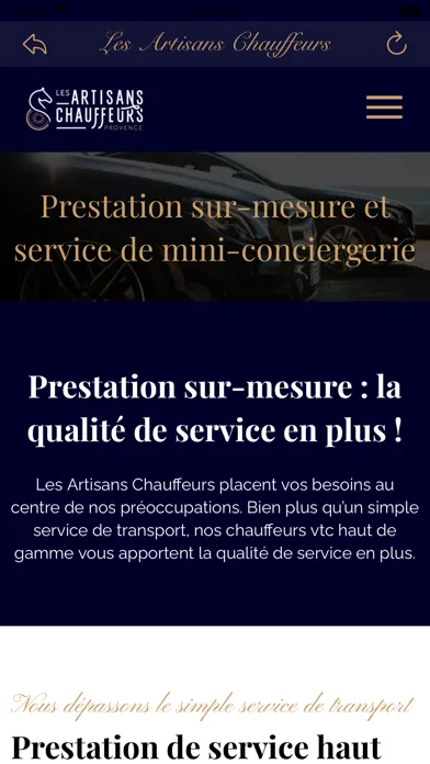 Zrzuty ekranu Les Artisans Chauffeurs - VTC