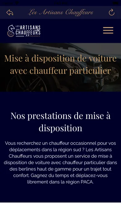 Zrzuty ekranu Les Artisans Chauffeurs - VTC