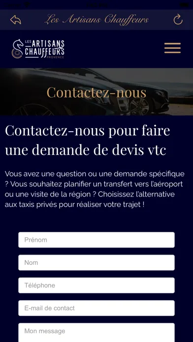Zrzuty ekranu Les Artisans Chauffeurs - VTC