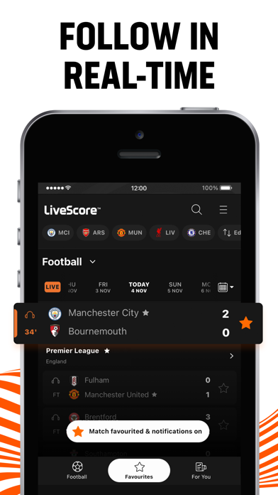 Tangkapan skrin LiveScore: Live Sports Scores