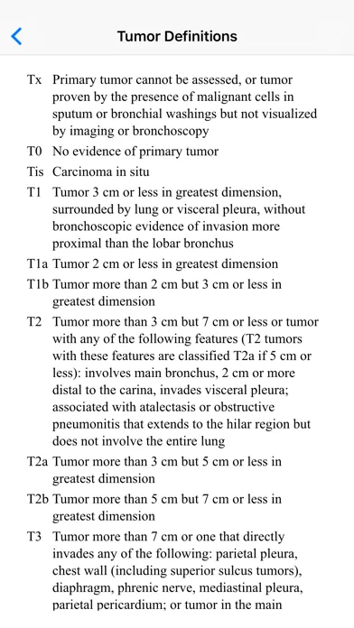 Zrzuty ekranu Lung Cancer Stage
