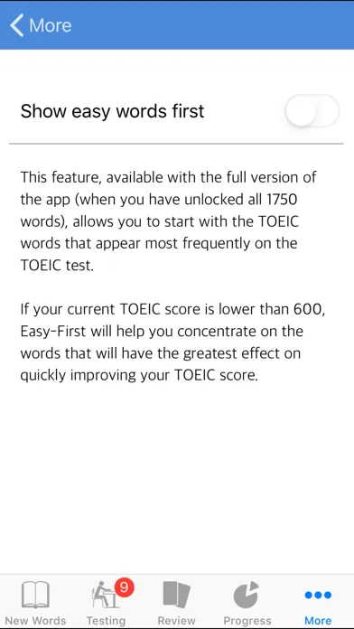 Captures d'écran de TOEIC Flash