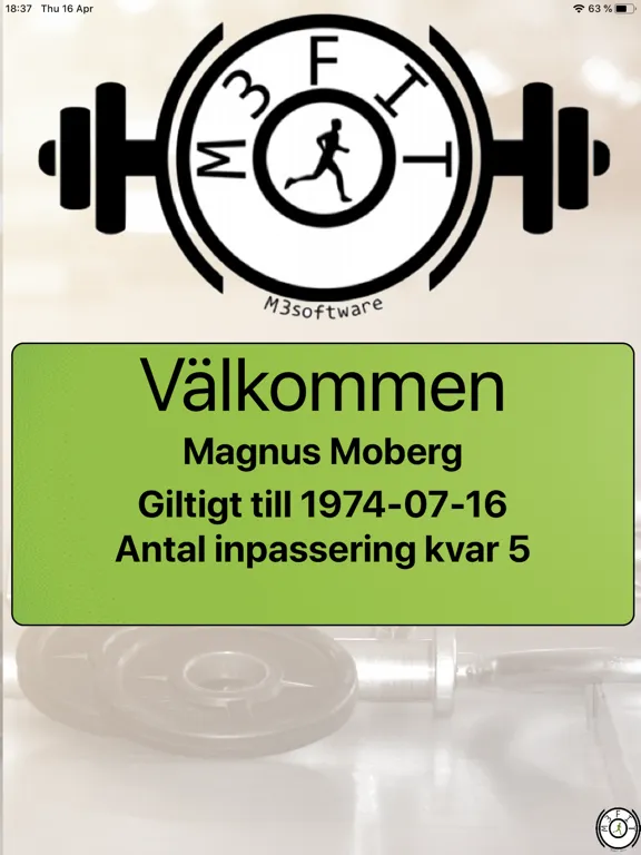M3softwareFit-CheckIn iPad  Screenshots