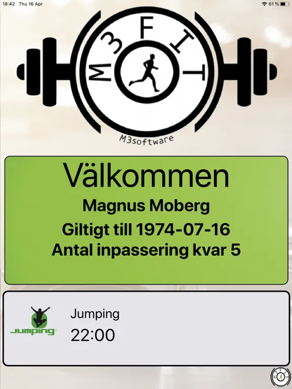 M3softwareFit-CheckIn iPad  Screenshots