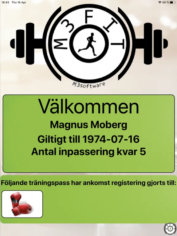 M3softwareFit-CheckIn iPad  Screenshots