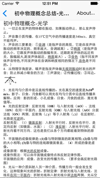 Скриншоты 初中物理课堂笔记、知识点、习题精选大全