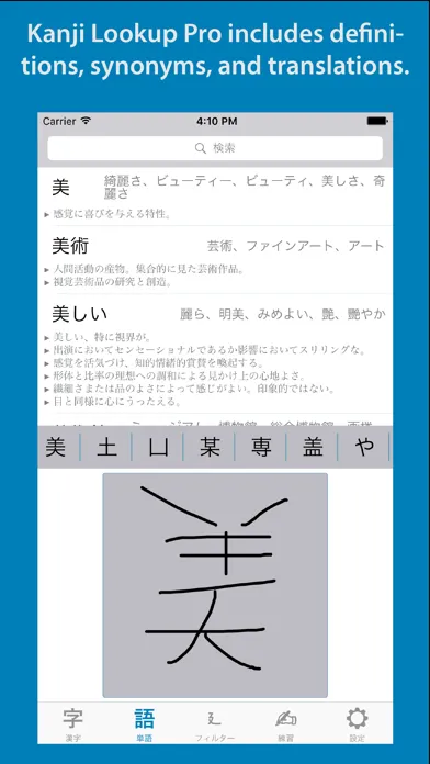 Kanji Lookup Pro Screenshots