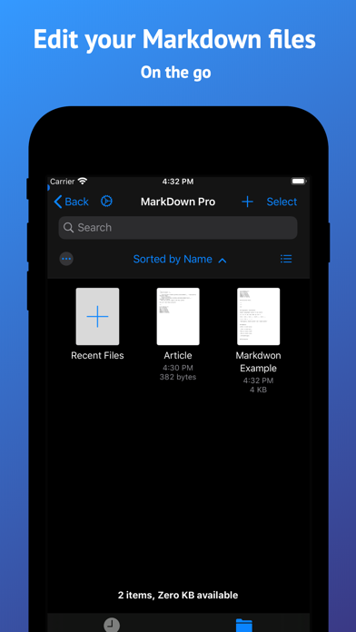 Capturas de pantalla de Markdown゜