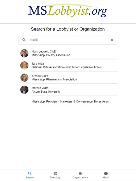 MS Lobbyist iPad  Screenshots