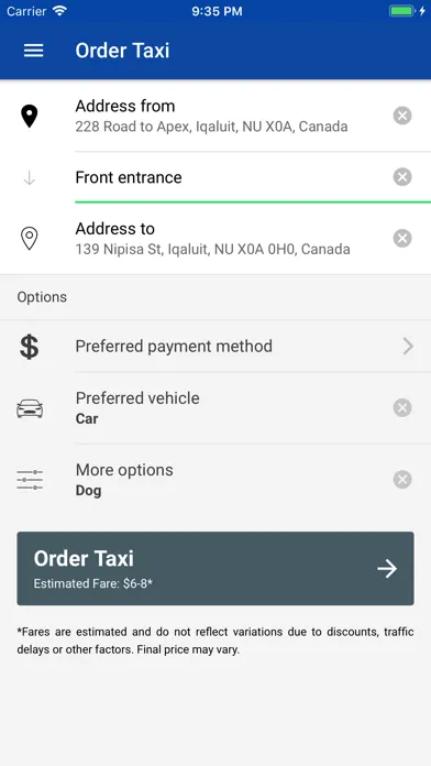 Caribou Cabs Screenshots
