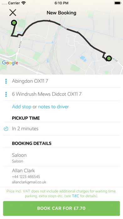 Go Green Taxis Screenshots