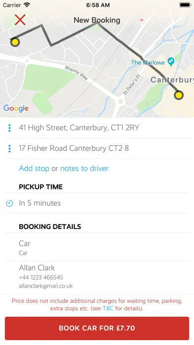 ภาพหน้าจอของ Longleys - Canterbury Cabs