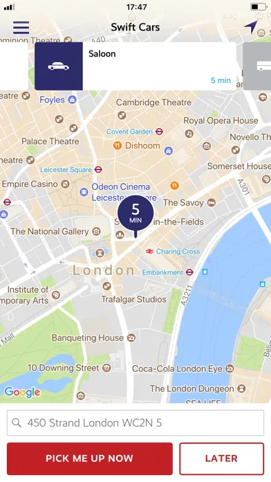 Zrzuty ekranu Swift Cars London Minicabs