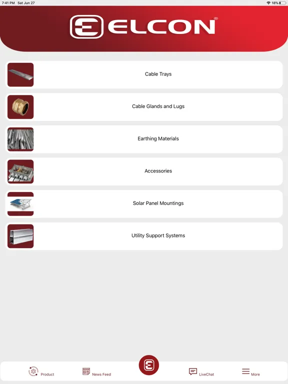 Elcon Cable Trays iPad  Screenshots