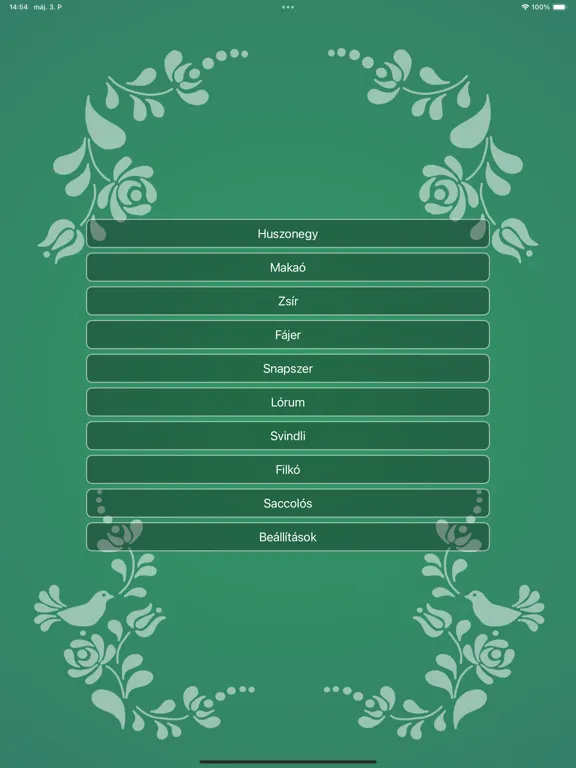 Magyar Kártyás Játékok iPad  스크린샷