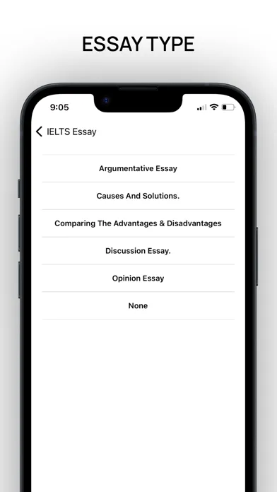 Captures d'écran de IELTS Essay