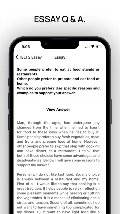 Captures d'écran de IELTS Essay