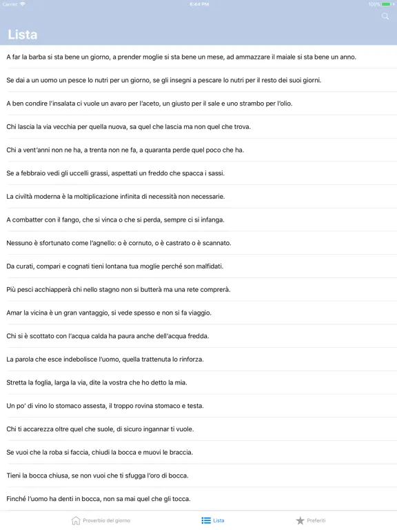 ภาพหน้าจอของ Proverbio del giorno iPad 