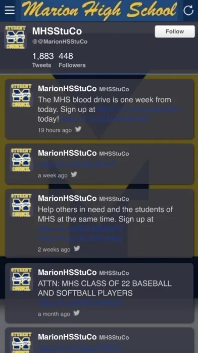 Marion High School Wildcats. Screenshots