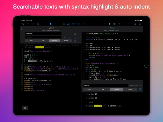 SIMO : MATLAB programming app iPad Screenshots