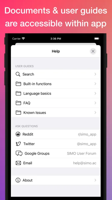 SIMO : MATLAB programming app Screenshots