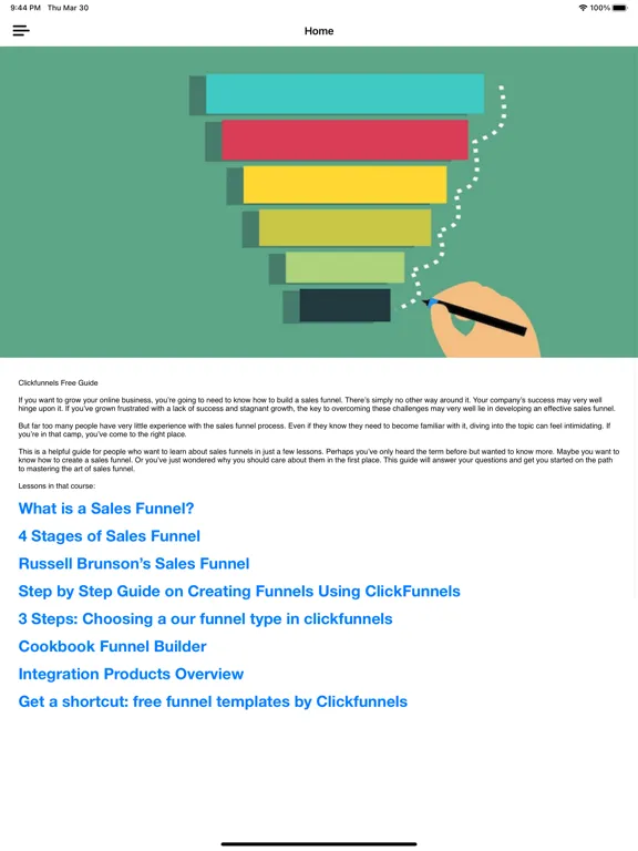 Marketing Course Click Funnels iPad স্ক্রিনশট