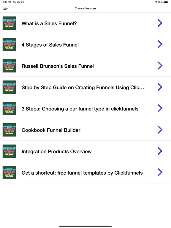 Marketing Course Click Funnels iPad স্ক্রিনশট