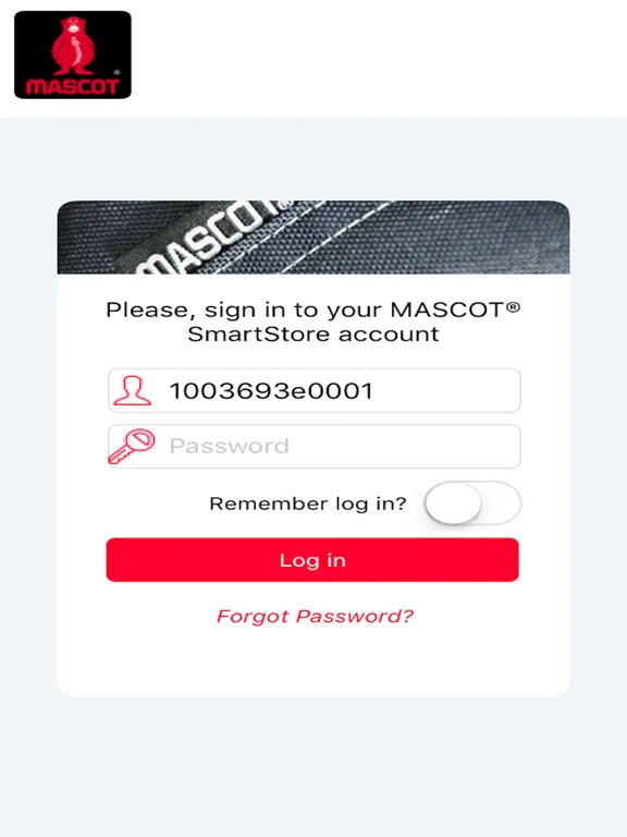 Tangkapan layar Mascot SmartStore iPad 