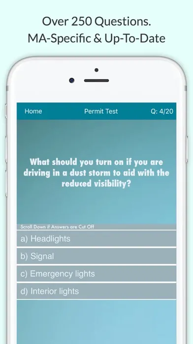 Massachusetts Driving Test سکرین شاٹس