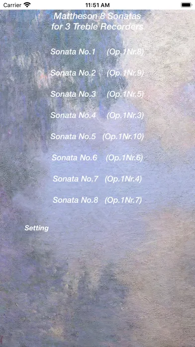 Tangkapan layar Mattheson Trio Sonatas