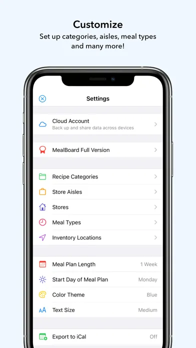 Tangkapan skrin MealBoard - Meal Planner