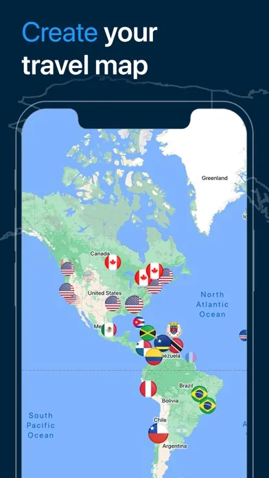 Pin Traveler: World Travel Map Screenshots