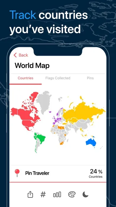 Pin Traveler: World Travel Map Screenshots