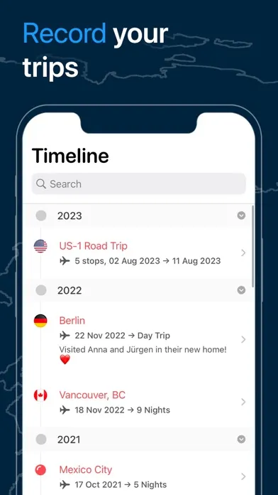 Pin Traveler: World Travel Map Screenshots