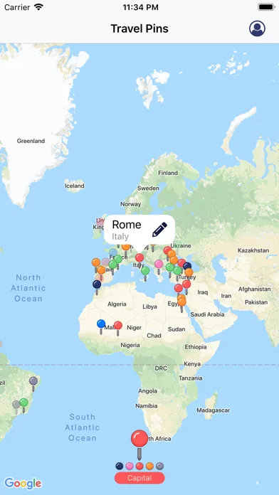 Capturas de tela do Travel Pins: Track Where Been