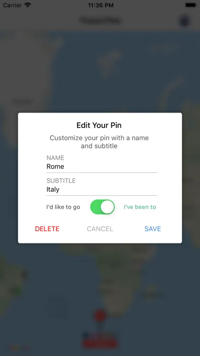 Capturas de tela do Travel Pins: Track Where Been