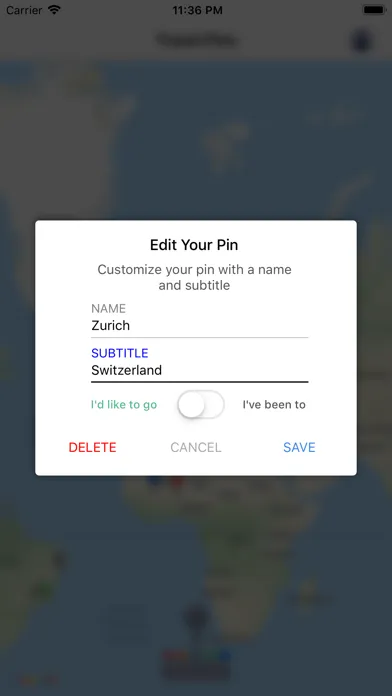 Capturas de tela do Travel Pins: Track Where Been