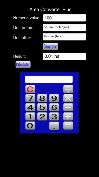 Capturas de pantalla de Area Converter Plus
