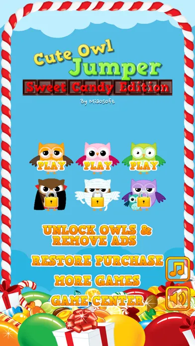 Cute Owl Jumper Sweet Candy Edition应用截图