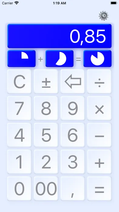 Capturas de tela do @Calculator